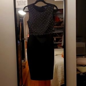 Black evening wear dress with beautiful beading